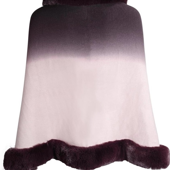 ZLYC Women Winter Faux Fur Shawl Stole Warm Wrap Cape - Picture 4 of 6